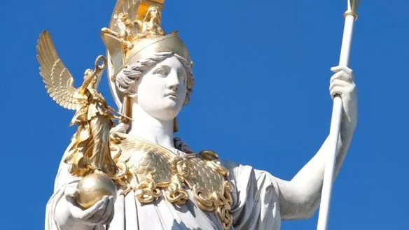 Représentation de la statue d'Athéna Parthénos