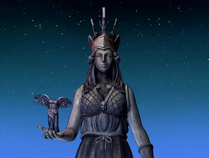 Représentation d'Athéna dans l'anime Saint Seiya